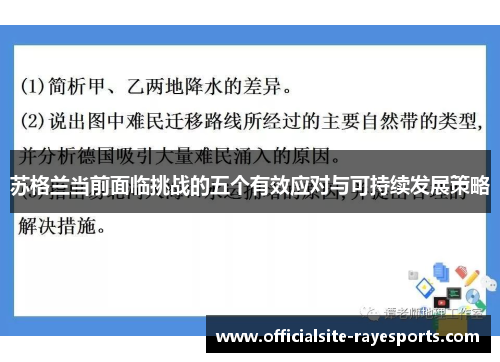 苏格兰当前面临挑战的五个有效应对与可持续发展策略 苏格兰当前面临挑战的五个有效应对与可持续发展策略