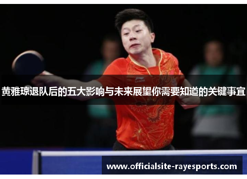 黄雅琼退队后的五大影响与未来展望你需要知道的关键事宜 黄雅琼退队后的五大影响与未来展望你需要知道的关键事宜